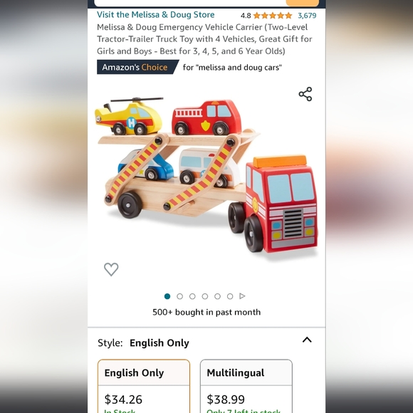 Wooden transport truck with rescue vehicles - Picture 5 of 5